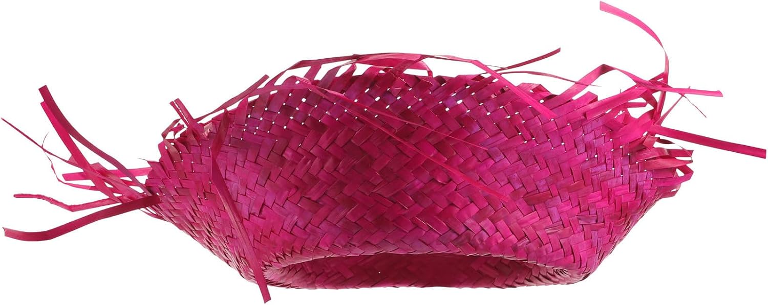 Kisangel Hawaiian Style Woven Straw Hat for Adults, Comfortable Summer Beach Sun Hat, Mexican Themed Party Accessory, for Events and Outdoor Activities