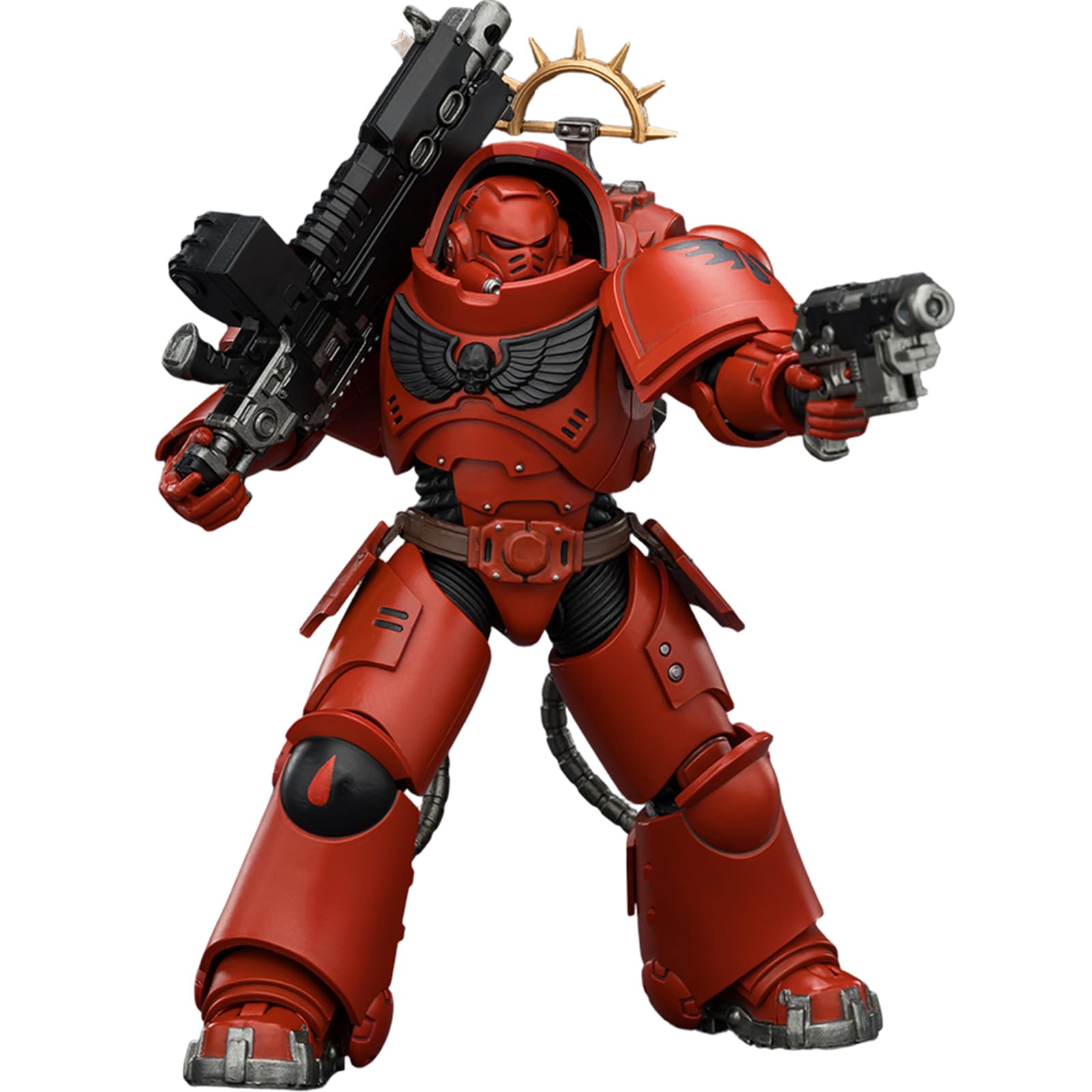 JOYTOY Warhammer 40k Space Marine 2, Game Edition Blood Angels Heavy Intercessor with Heavy Bolt Rifle and Bolt Pistol 1/18 Action Figure Collect And Display Model