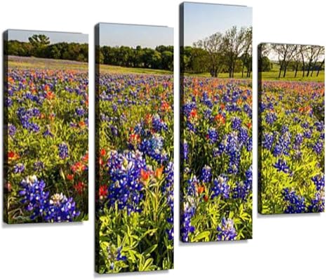 wallpapers Texas Wildflower Wall Art texas wildflower bluebonnet and indian paintbrush in springcanvas wall art hanging paintings modern artwork abstract picture prints home decoration