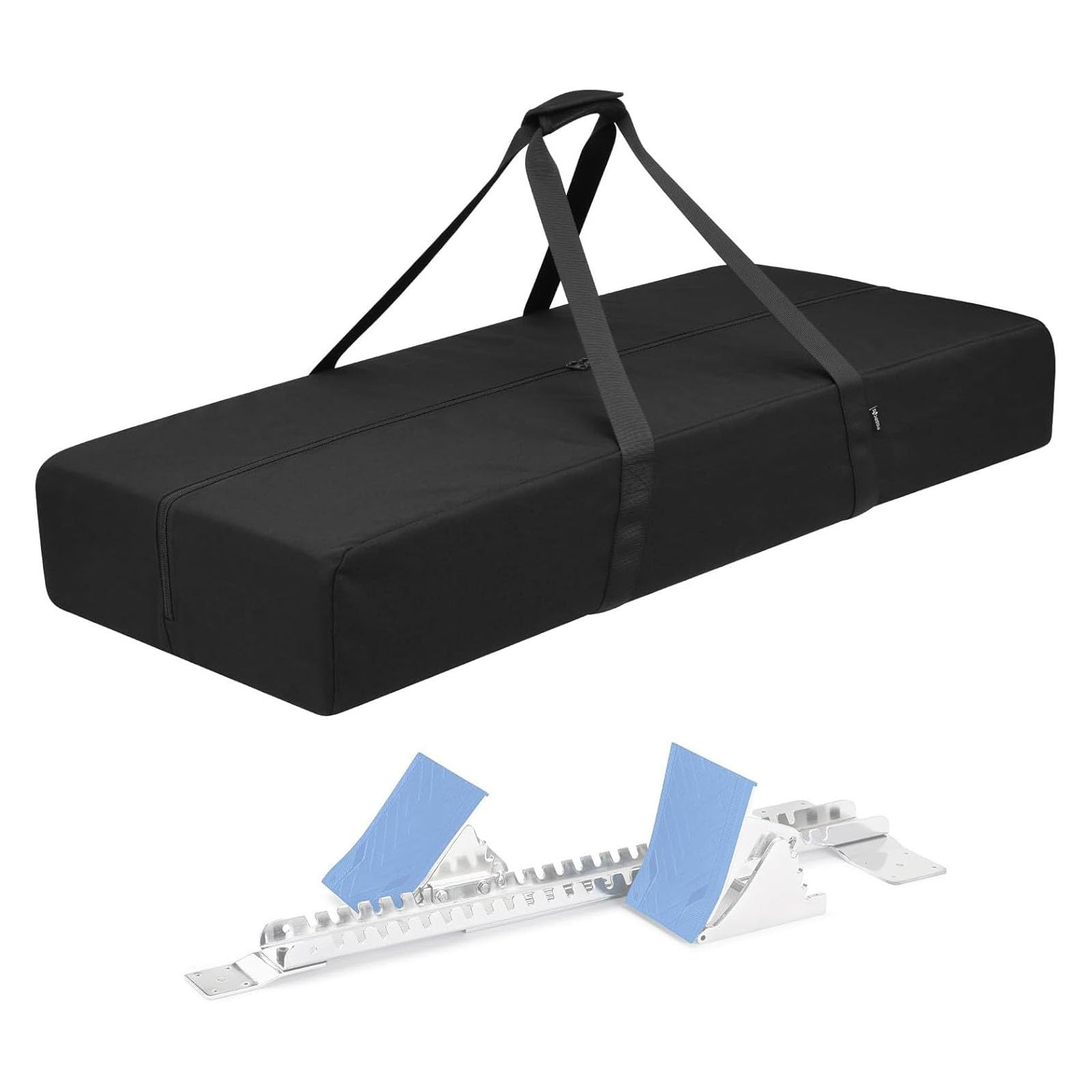 HEEPDD Borsone Pieghevole Borsa da Trasporto per Blocco di Partenza per Attrezzatura da Pista con Design Portatile Regolabile Maniglia Comoda Doppie Cerniere 39,4 X 16,1 X 6,3 Pollici Leggero 1,22
