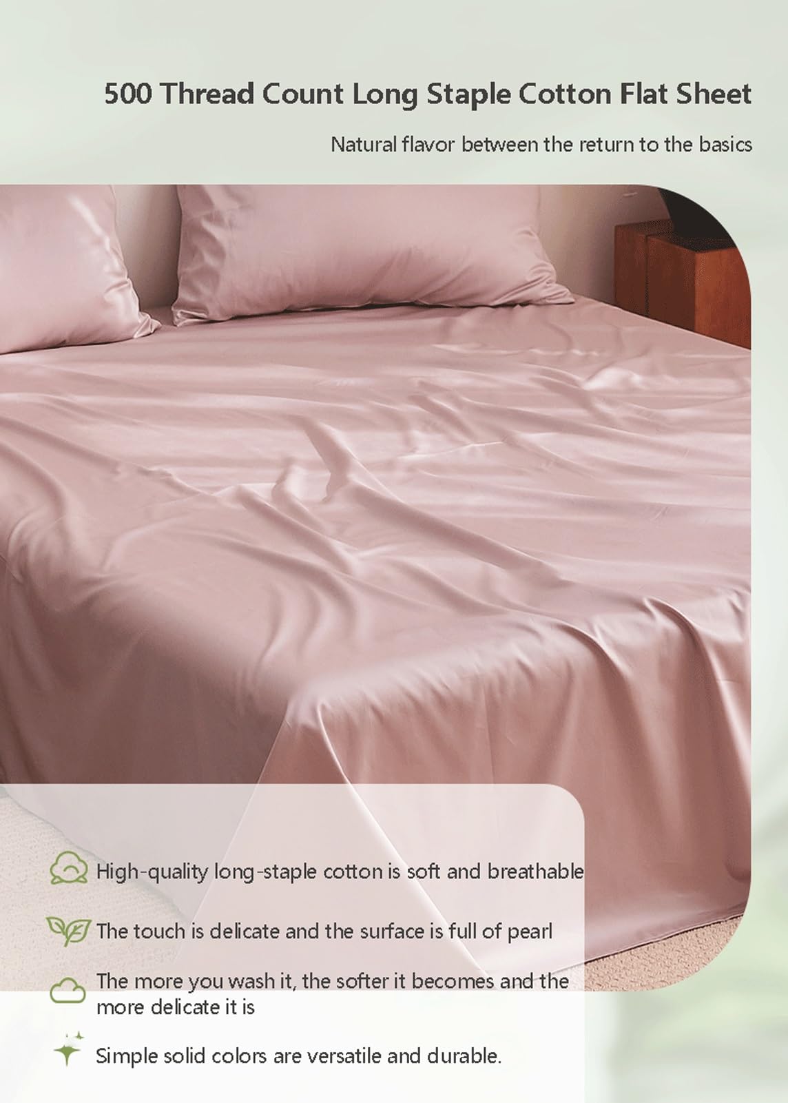 Bettlaken ohne Gummizug 500 TC Langstapelige Baumwolle Betttuch Laken Leintuch Haustuch in Hotelqualität vielen Größen und Farben(Pink B,160x230cm)