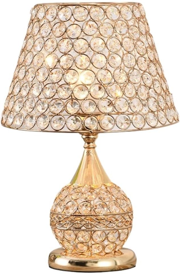 未使用クリスタル電気スタンド 寝室 ベッドサイド照明 クリエイティブ