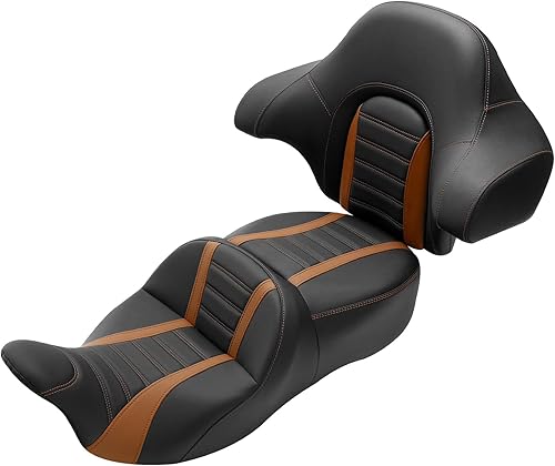 Miniatura 24 de TCT-MOTORPARTS Respaldo de pasajero envolvente recortado para Harley Touring Road King Road Street Electra Glide 2014-2023 Negro&Rojo