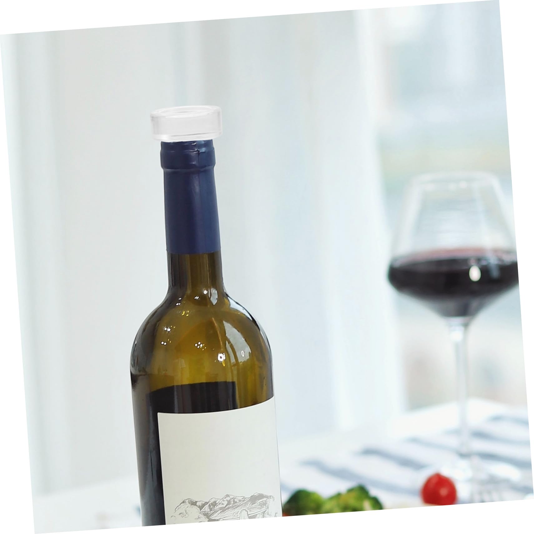 TOYANDONA Tappo per Bottiglia di Vino a Vetro e Silicone, 10 Pezzi