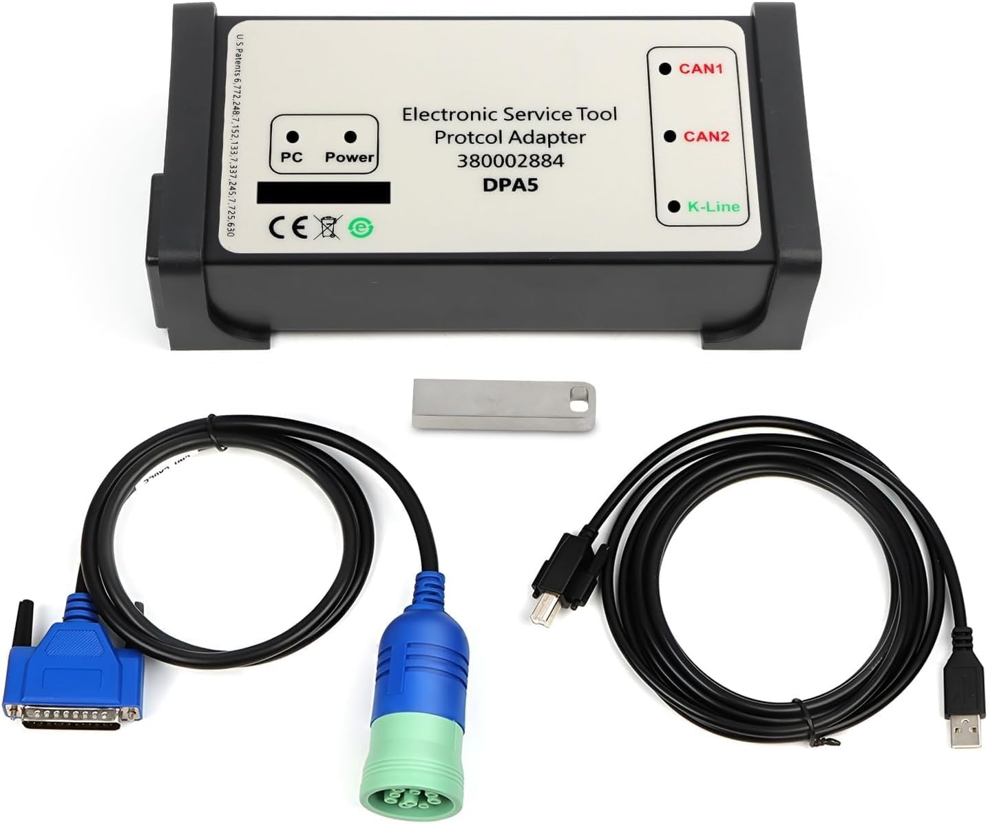 EST V9.8 V9.5 V9.11 V8.6 DPA5 Diagnostic Tool Kit 380002884 Adapter 5 Compatible with New Holland Compatible with CASE Electronic Service Tools, EST DPA5 Diagnostic Tool