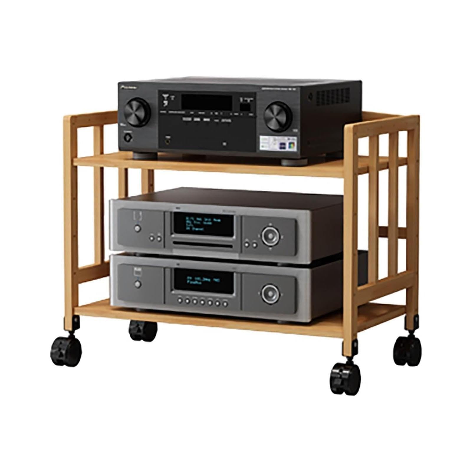 Bamboe Tv Rack Hifi Shelf Audio Cabinet, Audio Rack met 2/3/4/5 Niveaus