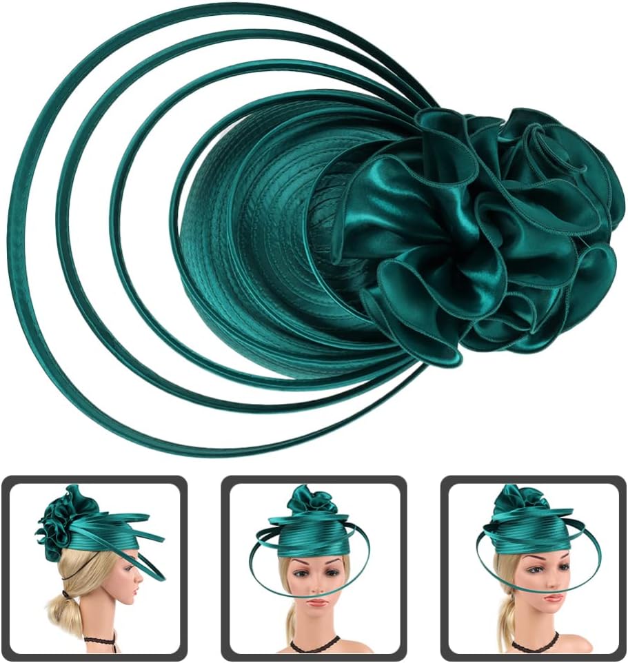 Beaupretty Fascinator Hat for Women Vintage 1920s Headband Hat Tea Party Pillbox Derby Hat Banquet Wedding Hat