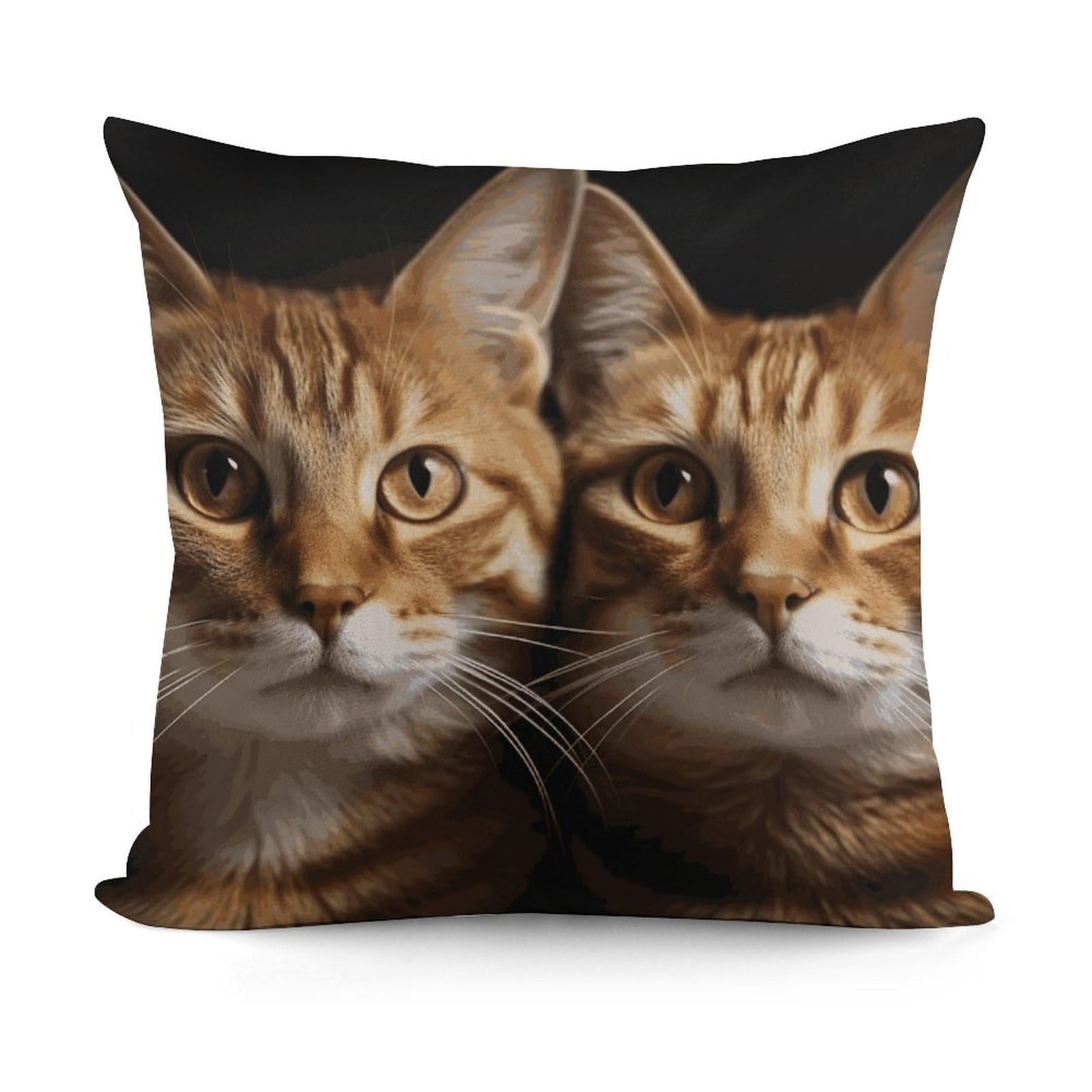 JTREHY Cats Pillow Covers Decorative Throw Pillow Covers Soft Decor Couch Cushion Case Modern Square Pillow Cases Summer Pillow Cover for Sofa Living Room 18x18 in