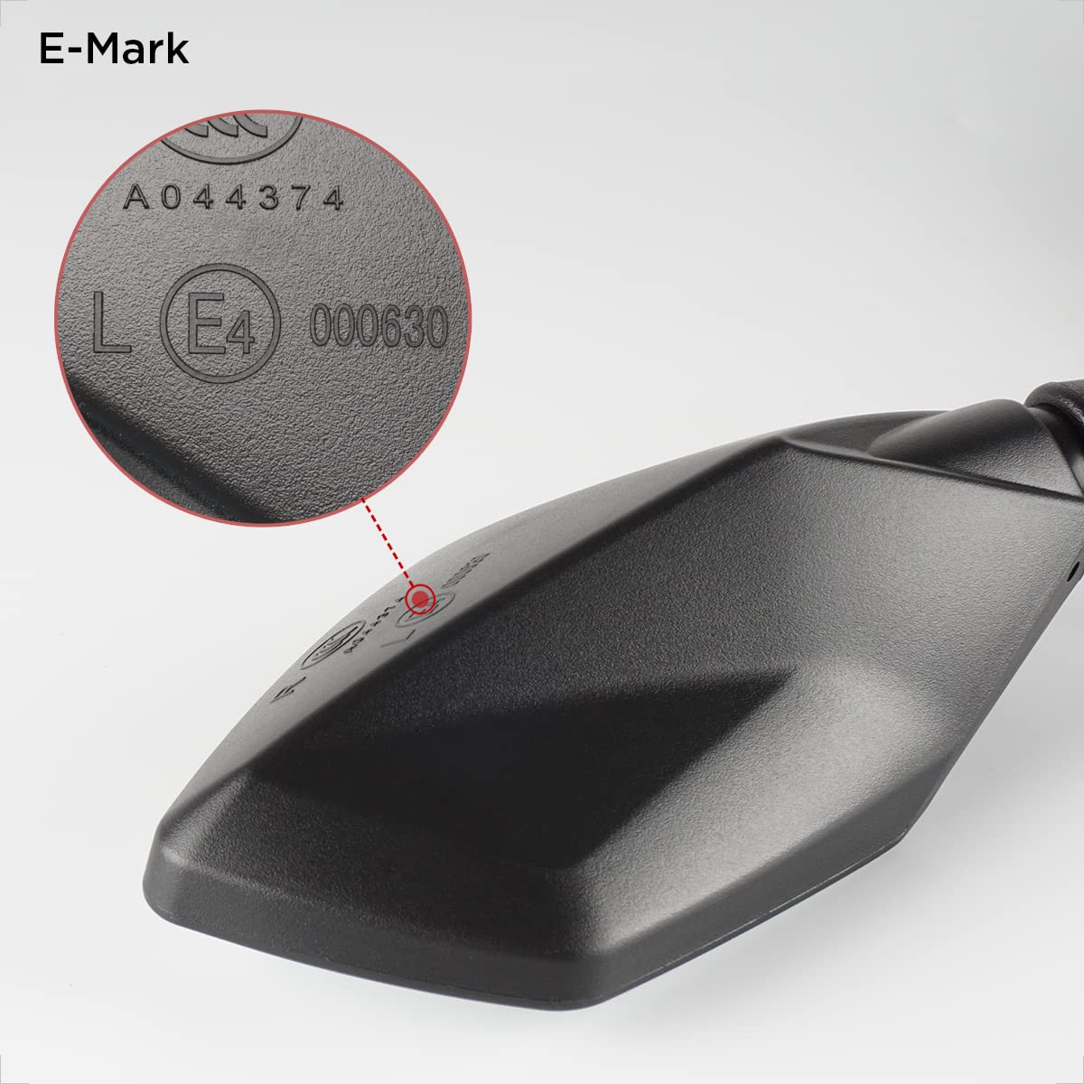 Evermotor Rétroviseurs Moto E-mark Homologué, Universel Rétroviseurs Latéraux pour Quad Scooter ATV Moped 1 Paire