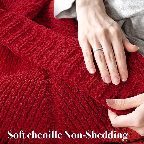 Amelie-Home-Chenille-Christmas-Throw-Blanket-for-Couch-Chunky-Knit-Blanket-with-Chevron-Texture-Non-Shedding-Decorative-Red-Cozy-Throw-Blanket-for-Sofa-Chair-Bed-Red-50x-60 Amelie Home Chenille Christmas Throw Blanket for Couch Chunky Knit Blanket with Chevron Texture Non Shedding Decorative Red Cozy Throw Blanket for Sofa Chair Bed Red 50x 60