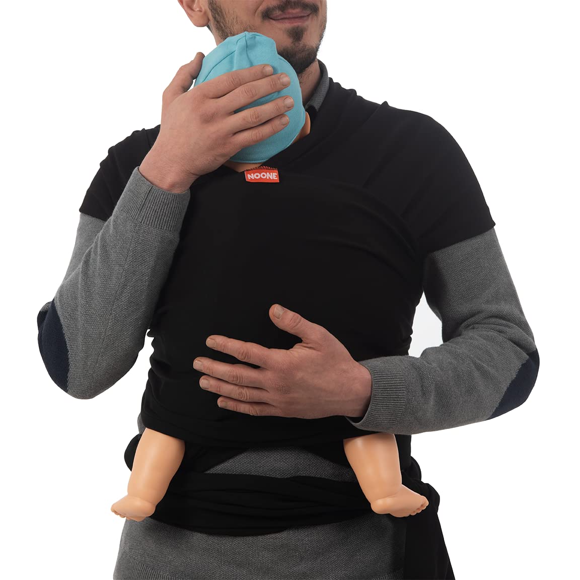 Noone Wrap Sling Carrier - 5.7m long Premium Stretchy Infant Sling, Perfect for Newborn Babies and Toddlers up to 35 lbs - Ideal for Baby Showers - One Size Fits All