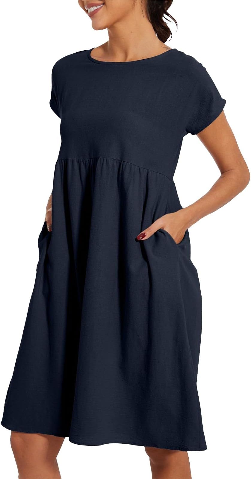 Womens Summer Dresses Fashion 2025 Short Sleeve Spring Mini Dress Casual Beach Vacation Clothes Dresses