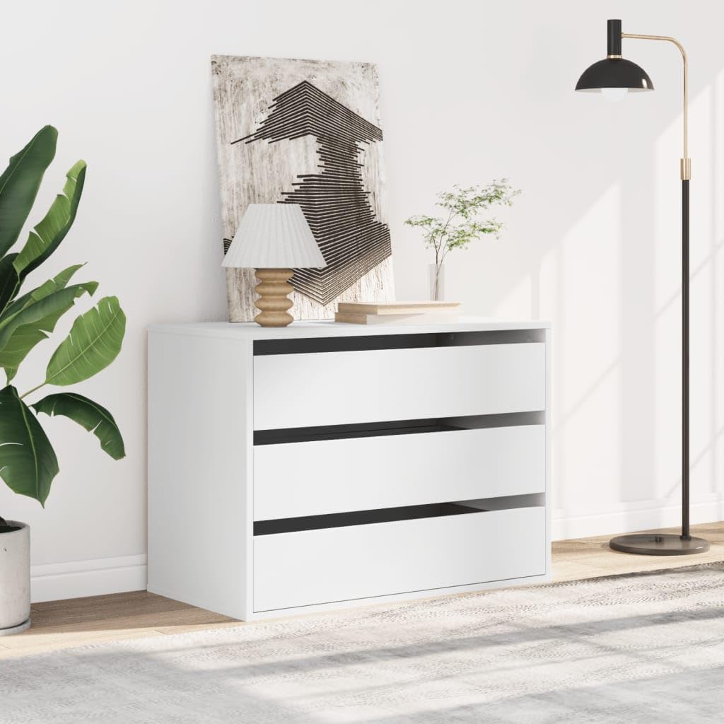 Homgoday Armadio Mobili Ufficio, Cassettiera Bianca 80x41x58 cm in Legno Multistrato, Arredo Armadio Mobili Ufficio, Mobiletto Portaoggetti Ripiani Salvaspazio Mobiletto Armadio di Stoccaggio