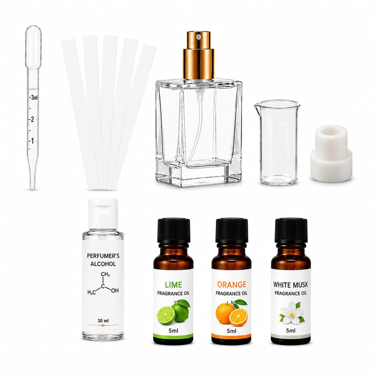 Brindya DIY Perfume Making Kit – Create Your Own Signature Fragrance | 30ml Perfume Spray Bottle | Premium Fragrance Oil Set | Complete Perfume Crafting (Lime+Orange+WhiteMusk)-picture-27