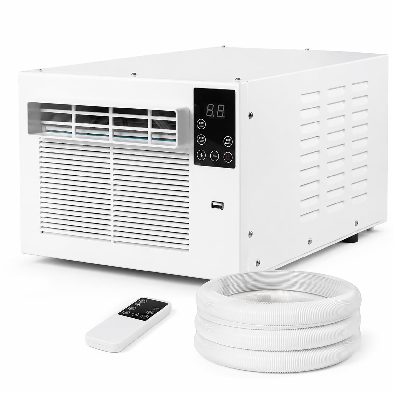 Portable Air Conditioner, 280W Air Conditioner Cooler, Fast Cooling Dehumidifier, with USB and Remote Control, No External Device, Intelligent Reservation Timing, for Bedroom, Tent, Car, RV
