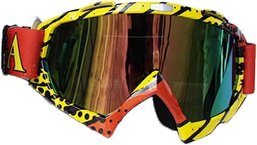 Miniatura 5 de Gafas de sol unisex multicolor a prueba de viento para motocicleta, a prueba de arañazos, UV, gafas de sol para casco todoterreno (RK, lentes de