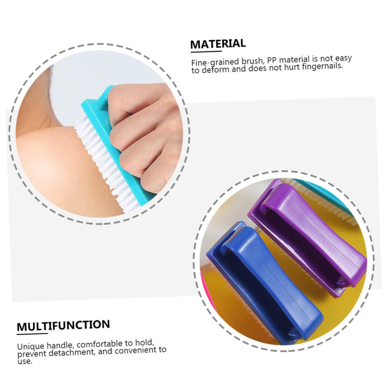 Healeved 12pezzi Pennelli Per Pulizia Unghie Spazzole Manicure Per Rimuovere e Macchie Su Unghie Per Uso Professionale e Domestico