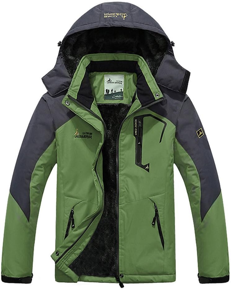 Minetom Veste De Randonnée Homme Imperméable Softshell Coupe-Vent Avec Capuche - Manteau Outdoor Sportif Printemps Automne