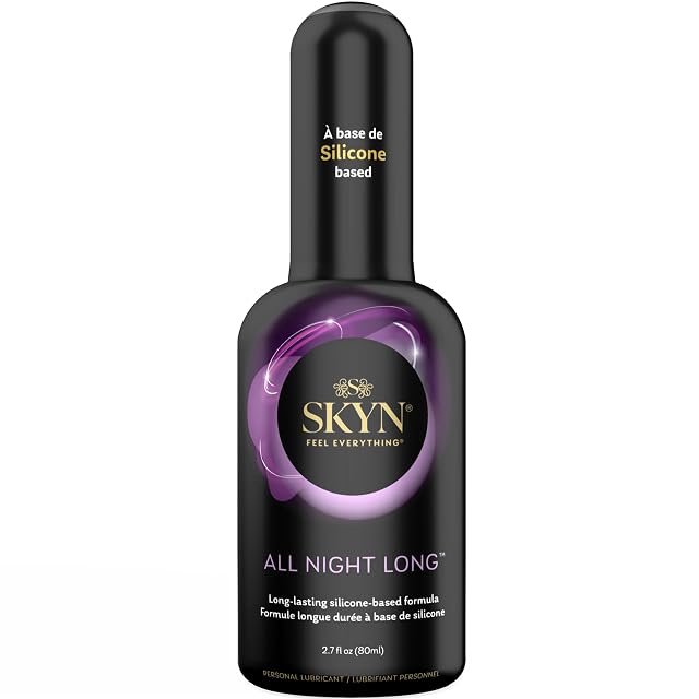 SKYN All Night Long Silicone-Based Long Lasting Lube 2 7 oz for Men Women and Couples Safe with