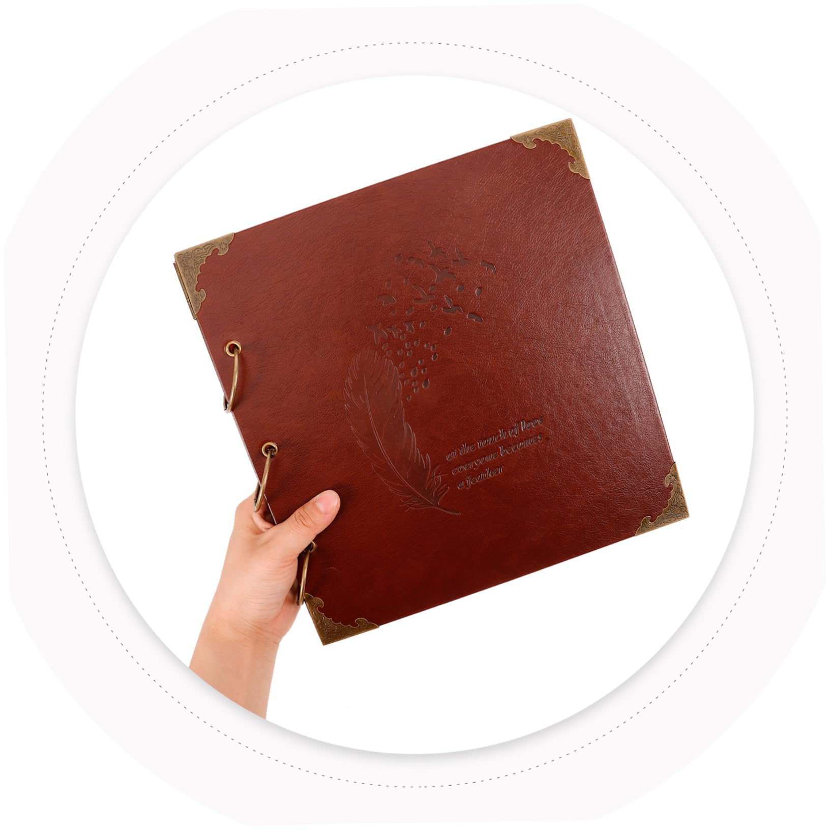 Álbum De Fotos De Piel Pu Álbum De Recuerdos De Boda y Graduación Vintage Para Scrapbooking y Personalización De Memorias