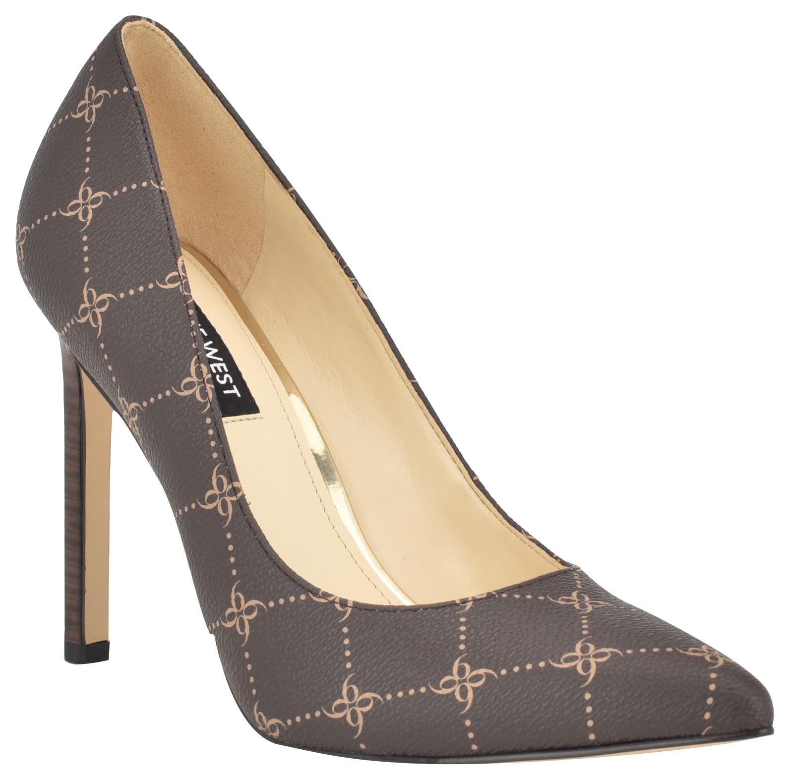 Nine West Women's Tatiana Pump, Dark Brown Logo 201, 6.5