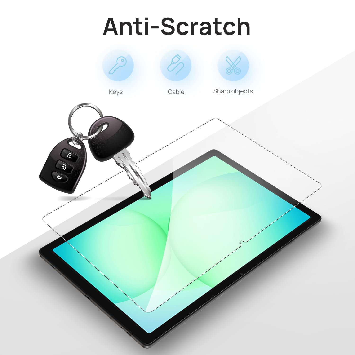 Gerutek Pellicola Protettiva Vetro Temperato per Samsung Galaxy Tab A11 Plus 11 Pollici 2025 9H