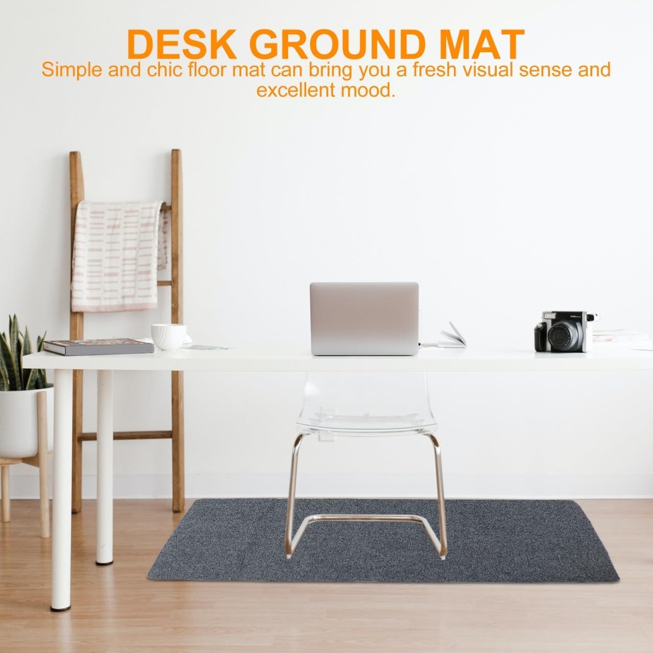 1pc Self Adhesive Floor Mat Slip Toilet Carpet Decorative Mat for Home Office Chair Living Room Bedroom Non Slip