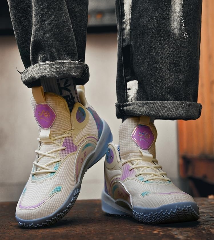 Męskie buty do koszykówki z wysoką cholewką, antypoślizgowe, odporne na zużycie, amortyzacją, oddychające, sportowe, treningowe Buty spacerowe