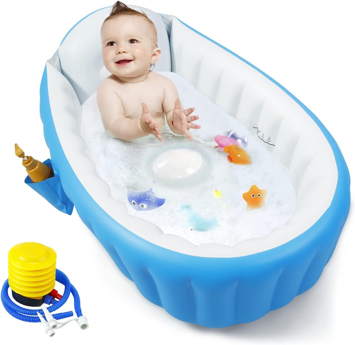 PandaEar Baby Inflatable Bathtub, Portable Travel Baby Infant Bath Tub Toddler