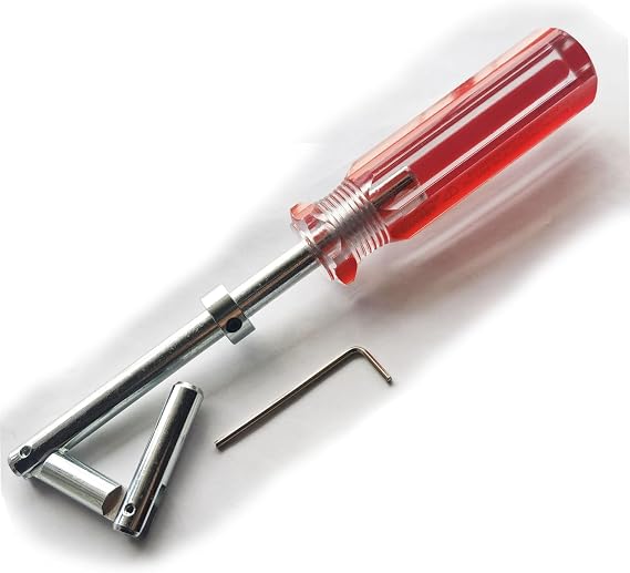 Elevator Drop Key Double Knuckle Emergency Drop Key Red Handle with Printed Warning (1)
