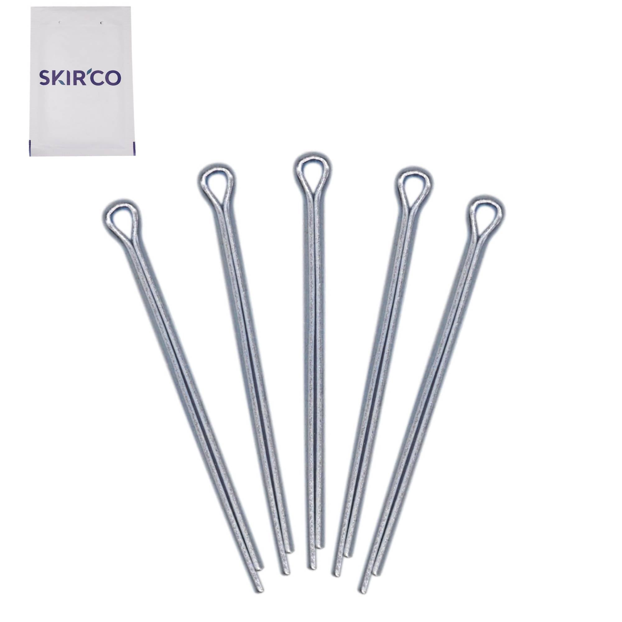 SKIR'CO (100 pcs) Zinc Plated Steel Cotter Pins 2 x 40 mm, Split Pins, DIN 94, Metal Cotter Pins - Image 2