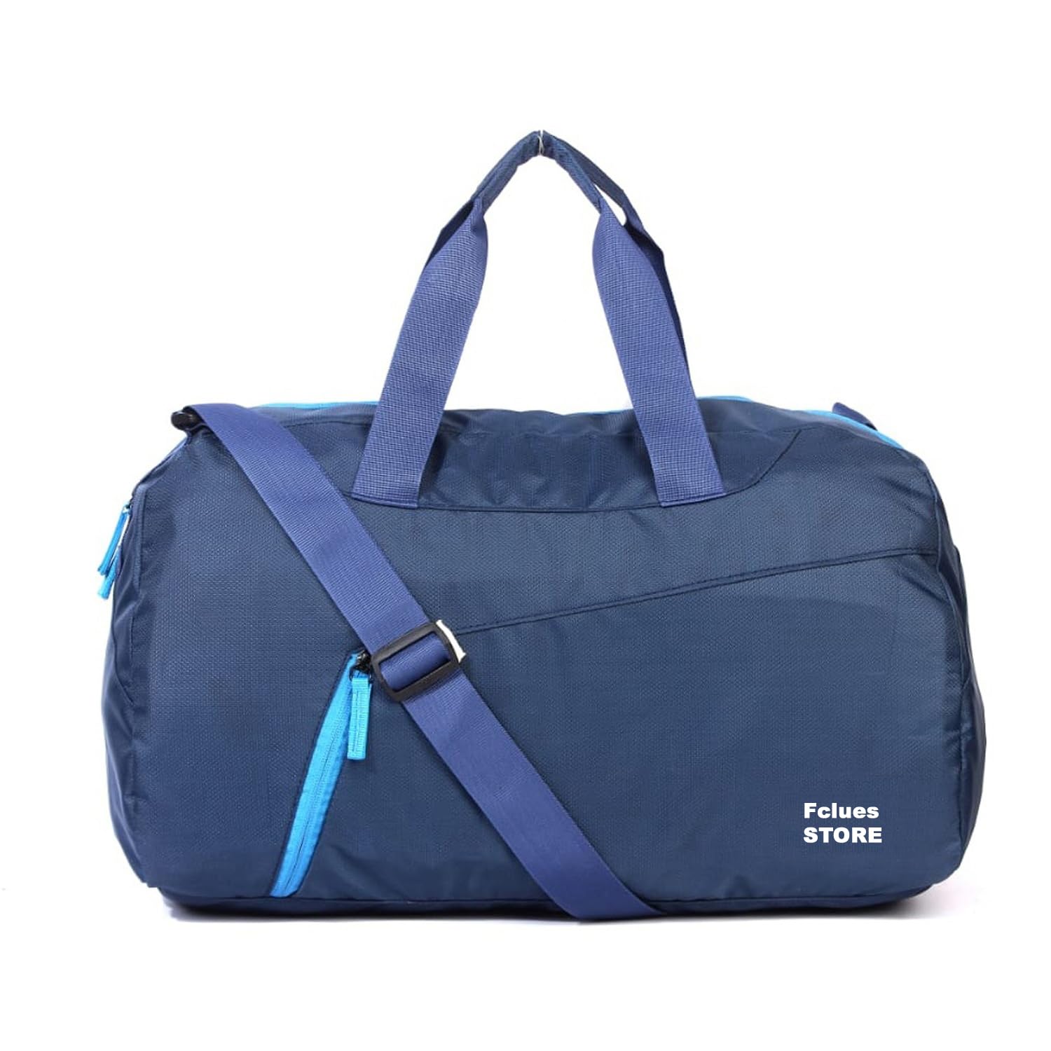 Store Polyester Travel Duffel Bag with Side Handles,Water Resistant Duffel Bag with Multiple Compartment for Men and Women (Blue)-image-12
