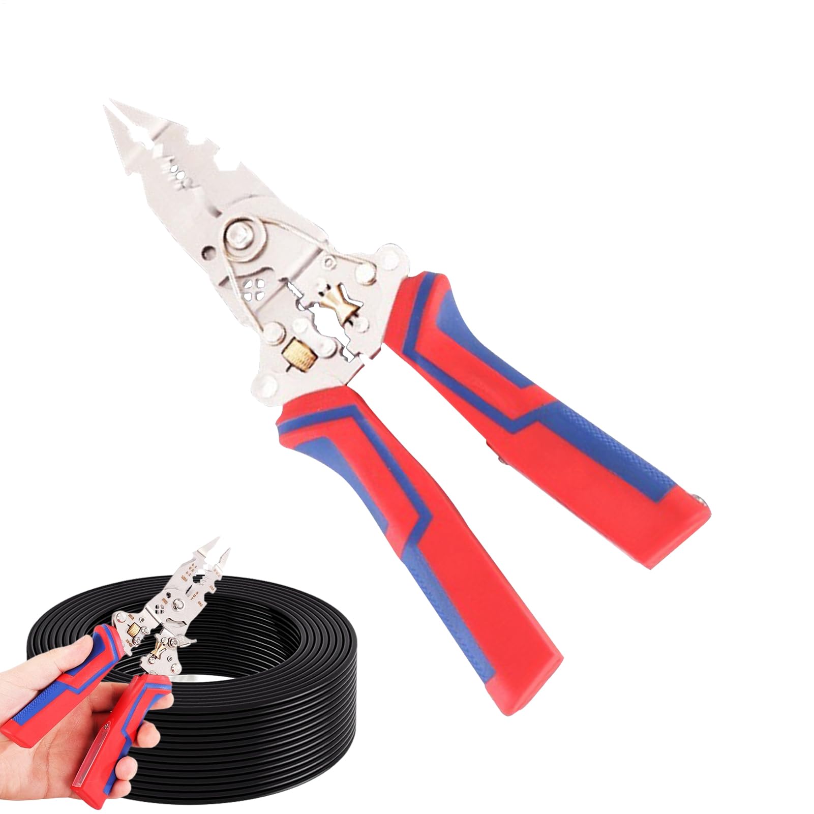 Dénudeur de câble pliable multifonction avec coupe-câble intégré 13 en 1