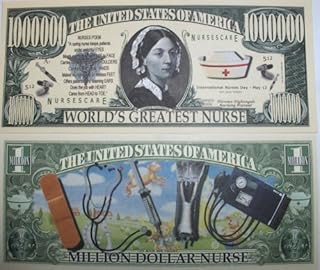 American Art Classics Pack of 5 Nurse Million Dollar Bills - Great Gift for Nurses Or Anyone in The Field of Nursing