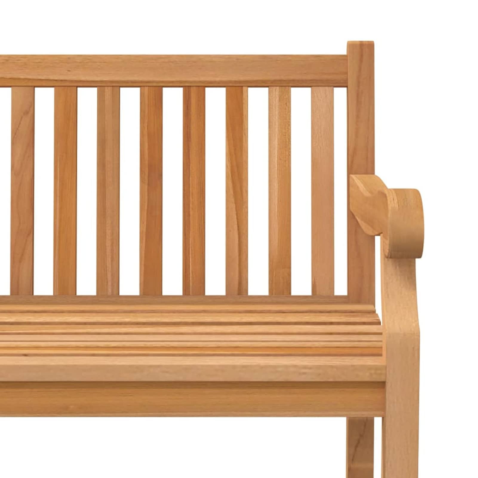 Banco de jardín de 150 cm, de madera maciza de teca, banco de balcón, resistente para jardín, balcón, terraza y jardín, decoración para el hogar