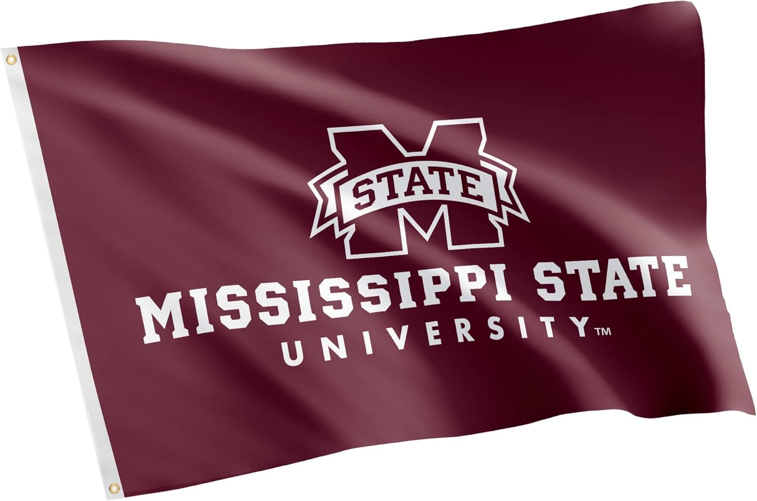 Desert Cactus Mississippi State University MSU Flag - 3 x 5 Feet Bulldogs Banner, Indoor/Outdoor Durable Fabric, 100% Polyester Design (Style 13)