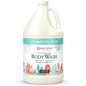 Ginger Lily Farms Botanicals Body Wash, 128oz, Cucumber Mint Bliss