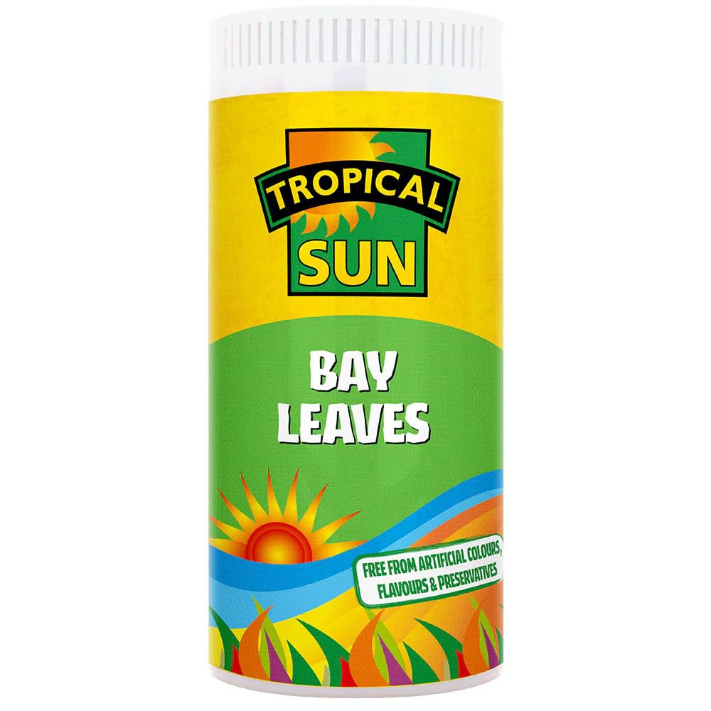 Tropical Sun Bay Leaves (Whole, Dry) – 10g – Aromatic Herb for Exotic Dishes – No Artificial Colours, Flavours or Preservatives