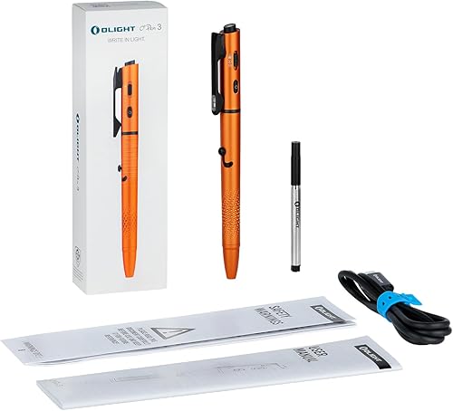 Miniatura 9 de OLIGHT O'Pen 3 EDC - Lámpara para bolígrafo, 120 lúmenes con haz verde, rojo y blanco, linterna LED recargable USB-C para oficina, escritura,