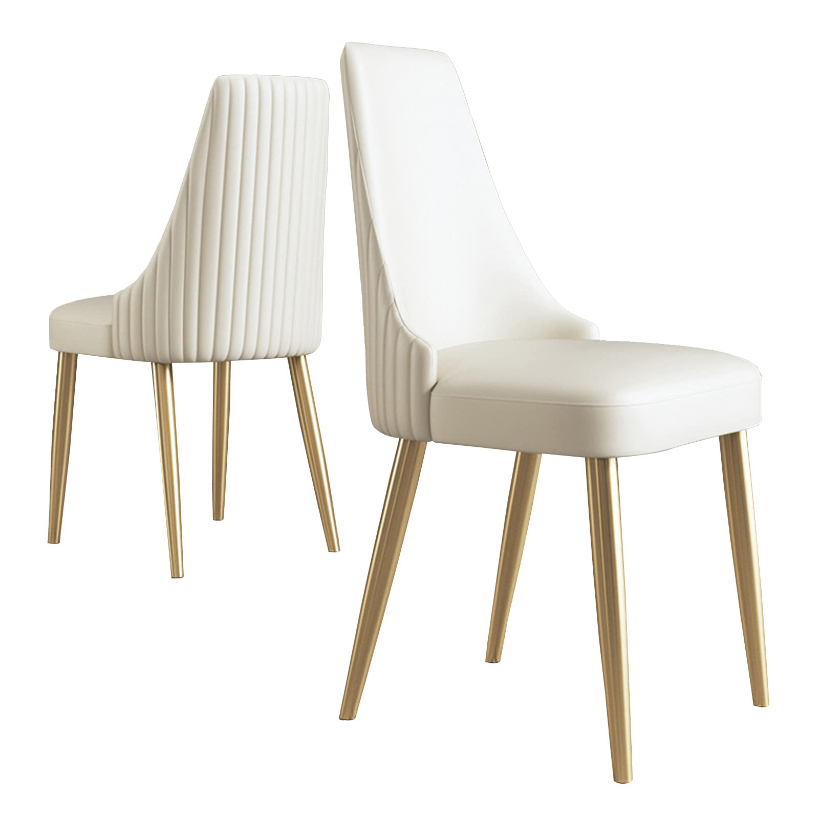 Amazon|ホワイトPUレザーダイニングチェア2個、キッチンハイバック Amazon|ホワイトPUレザーダイニングチェア2個、キッチンハイバック