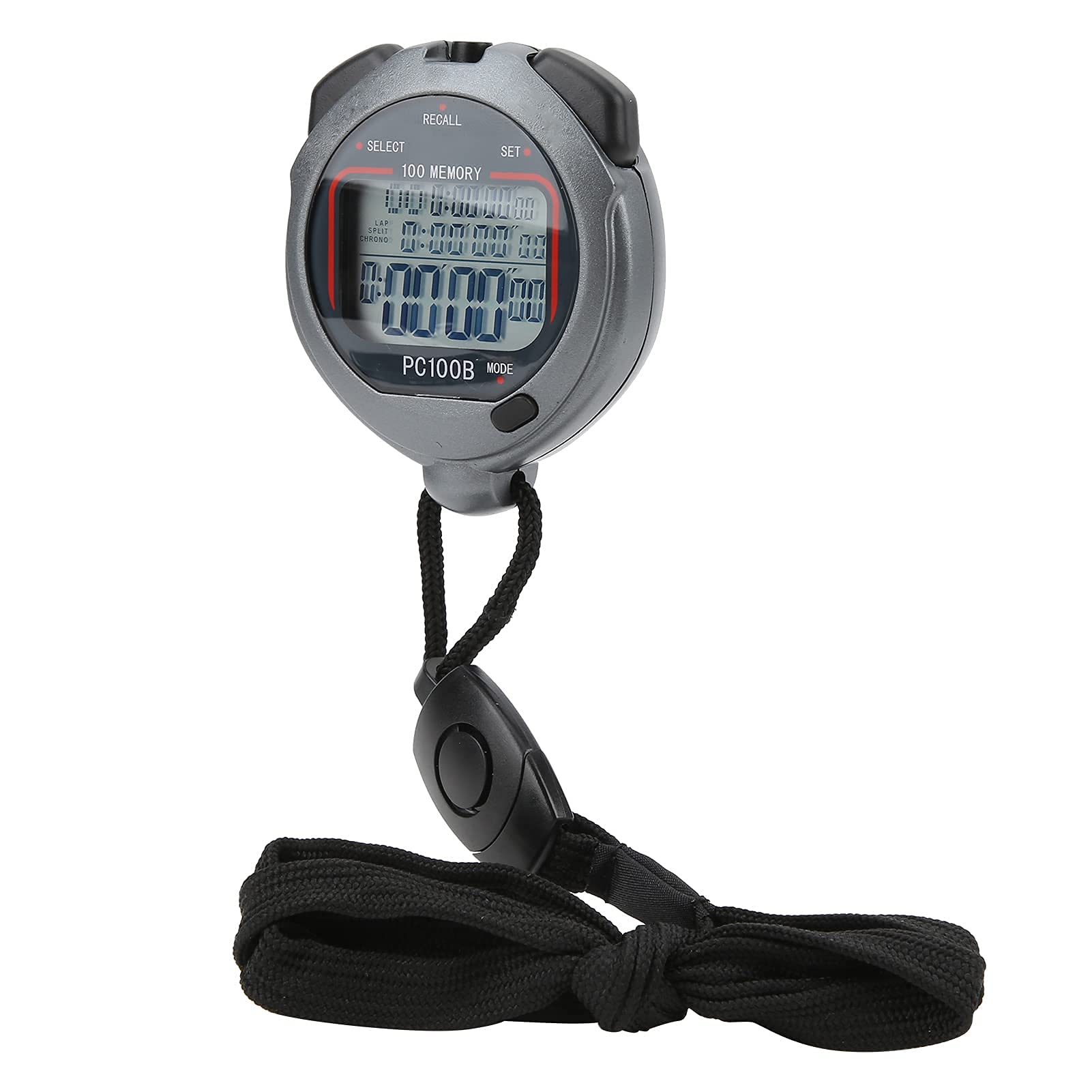 KAKK Digital Stopwatch, Handheld Timer Athletic Field Professional Training Stopwatch with Large Display-image-3