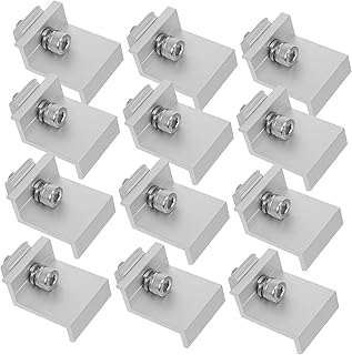 ibasenice 12 Stück Photovoltaik-halterung Clips Montieren Montiert Montage Vorrichtungen Gestell Für Solarpanel Solarpanel-versorgung Aluminiumlegierung