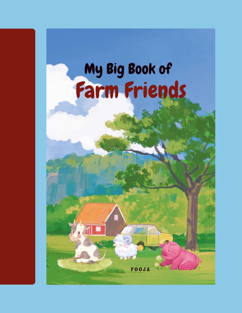 Farm Animals Coloring Book: Cute Farm Animal Illustrations For Toddlers and Kids Ages 4-8