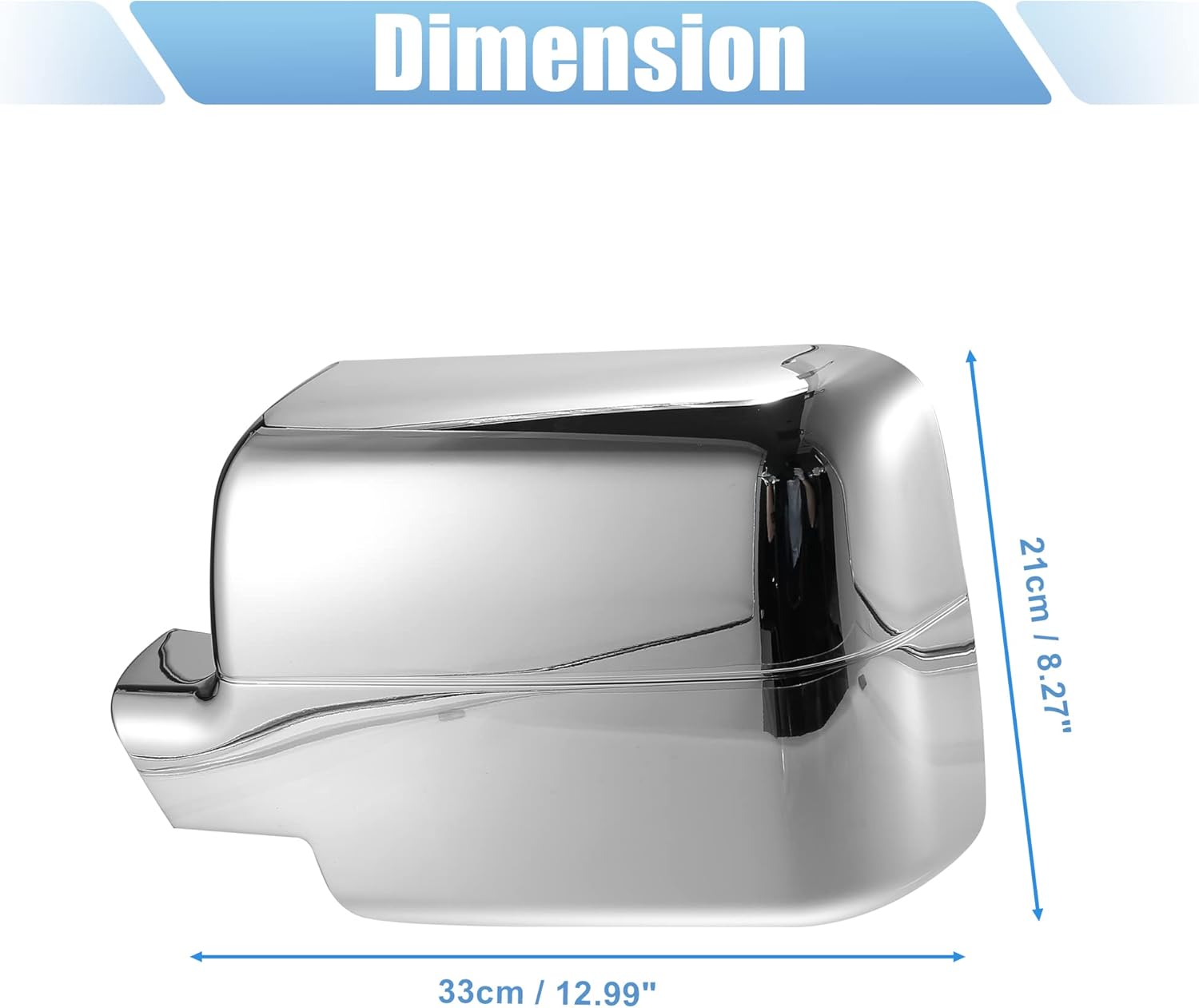 X AUTOHAUX Pair Car Exterior Chrome Plated Power Full Mirror Cover Cap for Ford F150 2004 2005 2006 2007 2008