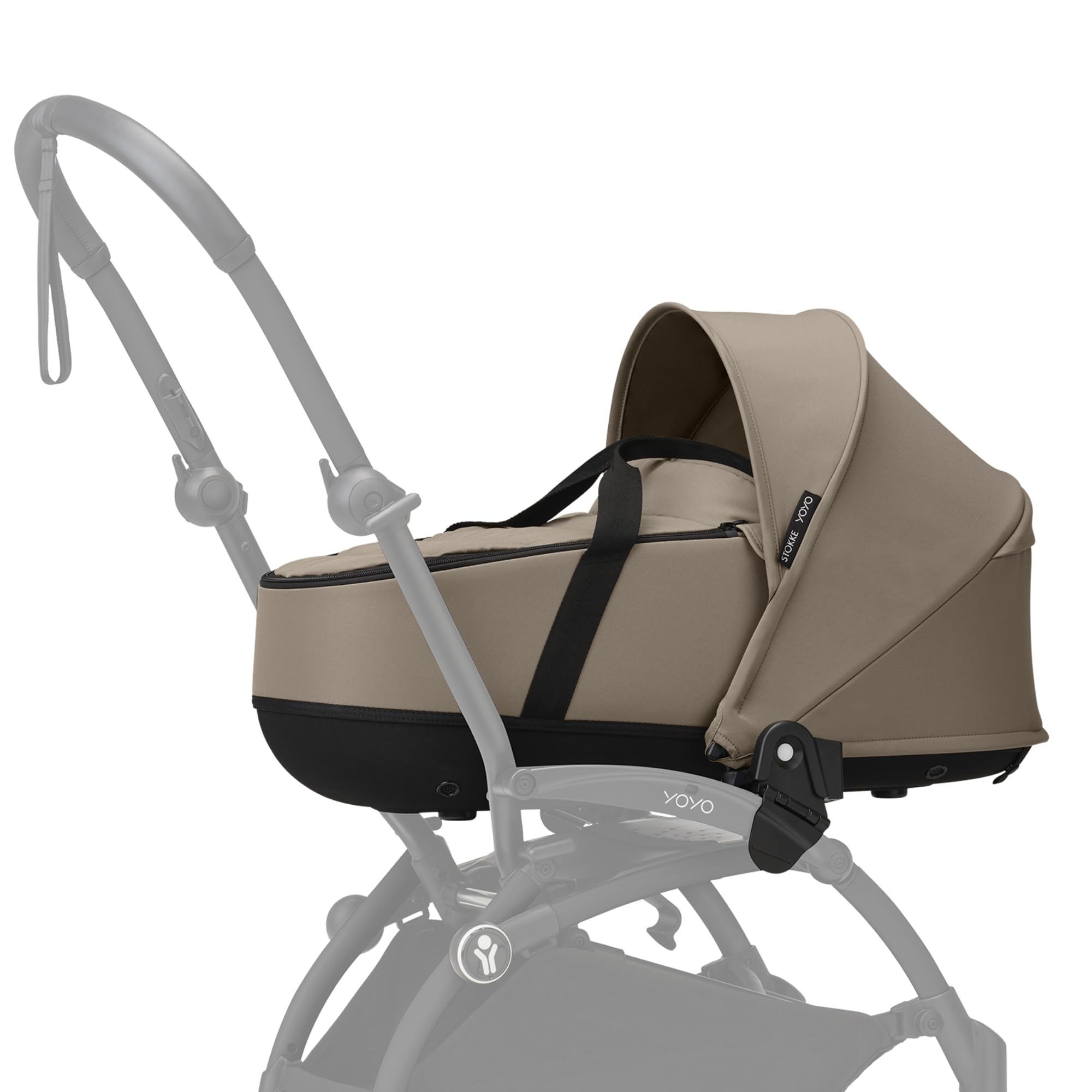 Stokke YOYO Newborn Shell, Taupe - jusqu’à 6 mois ou 9 kg - Inclus: coque semi-dure, double matelas, couvre-pieds - Cadre YOYO nécessaire (vendu séparément)