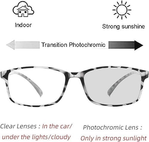 Miniatura 8 de Gafas de lectura fotocromáticas cuadradas de transición para hombre, estilo vintage, TR90, modelo 2020, para mujer