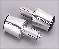 Vista 1 de Motorcycle Handle Bar End Weight Handlebar Grips Cap Anti Vibration Silder Plug for Suzuki DL650 V-Strom DL 650 VSTROM 2004-2022 (Color : Silver)