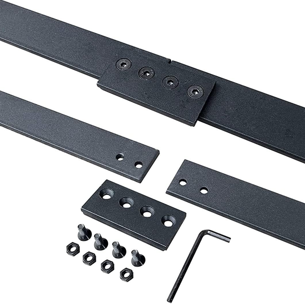 5ft-13ft Sliding Ladder Library Full Set Hardware Rolling Track with Floor Roller Wheels(No Ladder) Flat Tube Mobile Ladder Track for Home/Indoor/Loft,Black (Size : 10ft/300cm Track kit)