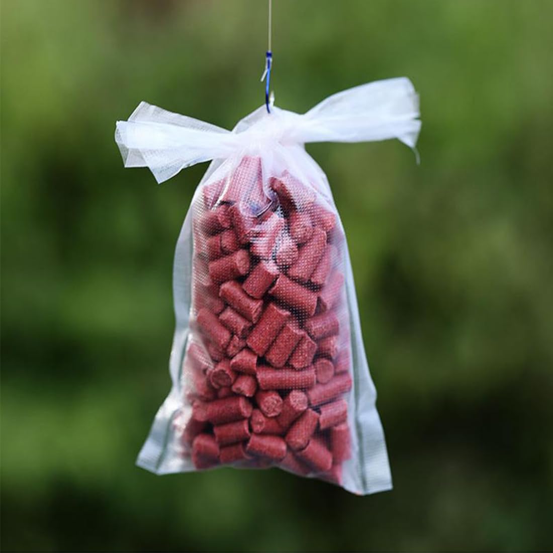 100 worków PVA do połowów karpiowych na kule na karpie jedzenie kukurydza w puszkach mączka rybna pellet 70 × 140 mm