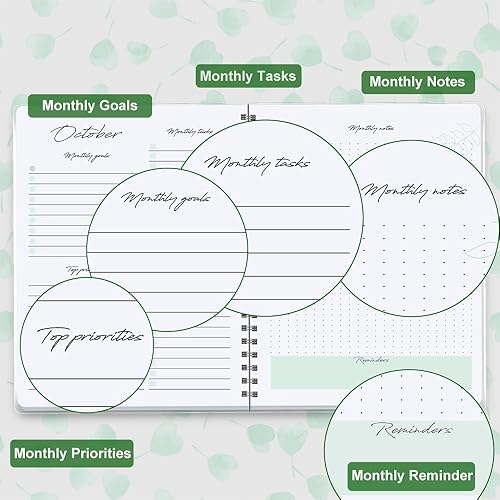 Miniatura 4 de Agenda mensual 2024-2025, calendario de 24 meses con cubierta de PVC flexible para el hogar, la escuela y la oficina, 7 x 9 pulgadas, enero 2024 a